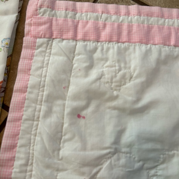 Vintage Cabbage Patch Kids twin Bedding flat Sheet and baby homemade quilt - Picture 6 of 8